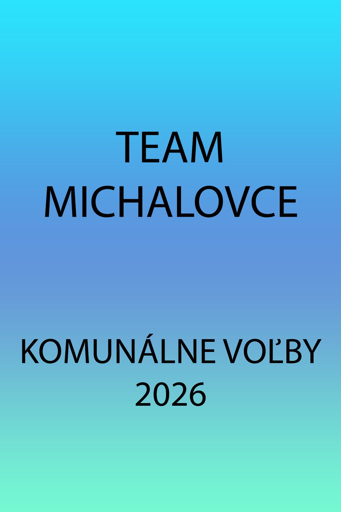 voľby TEAM MICHALOVCE 2026 - ERIK SIBAL