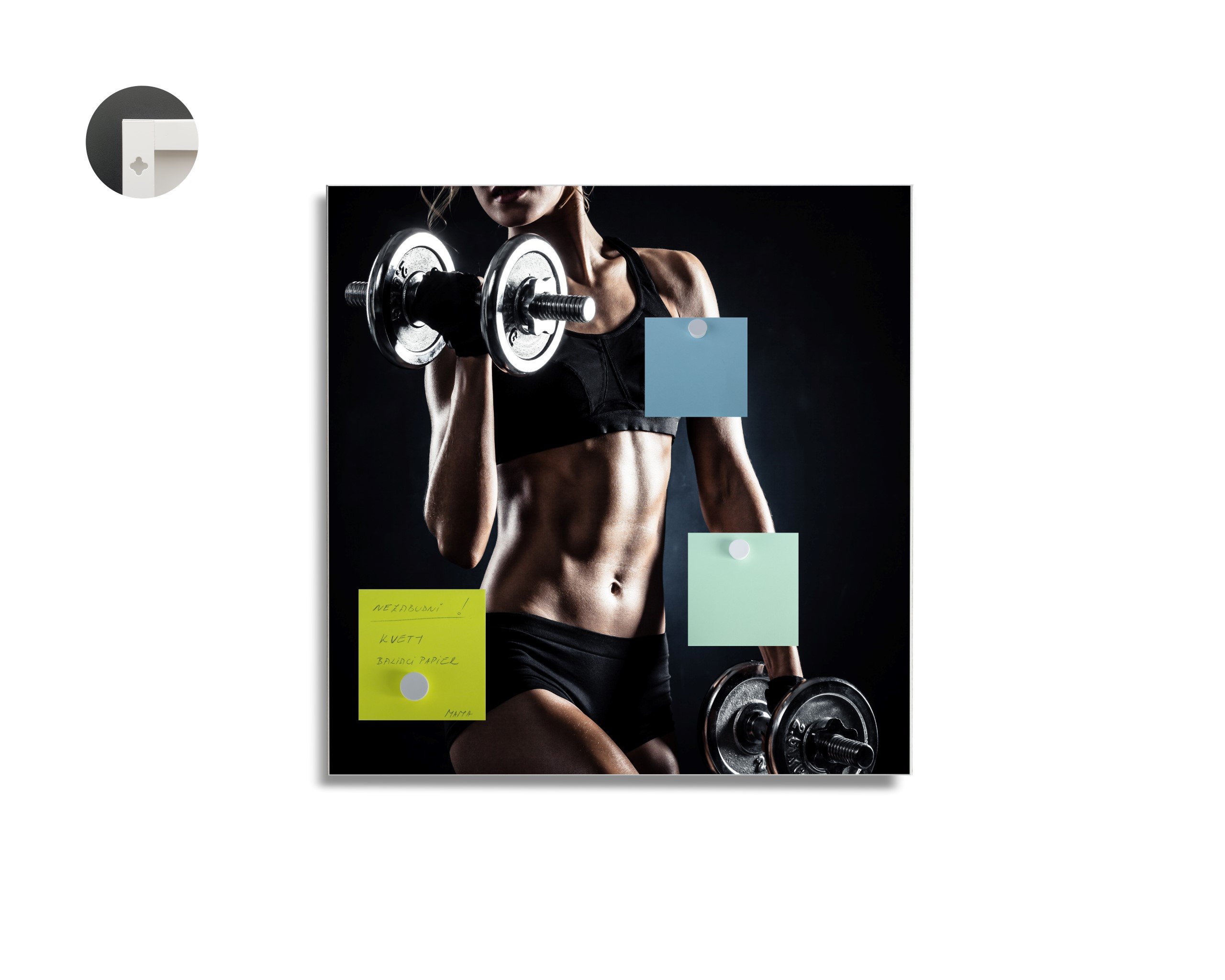 Magnetická tabuľa easy - motív fitness