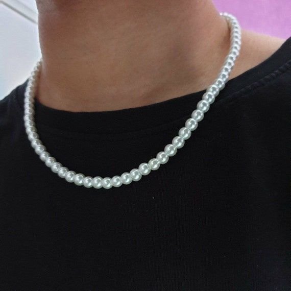 Mens Pearl necklace