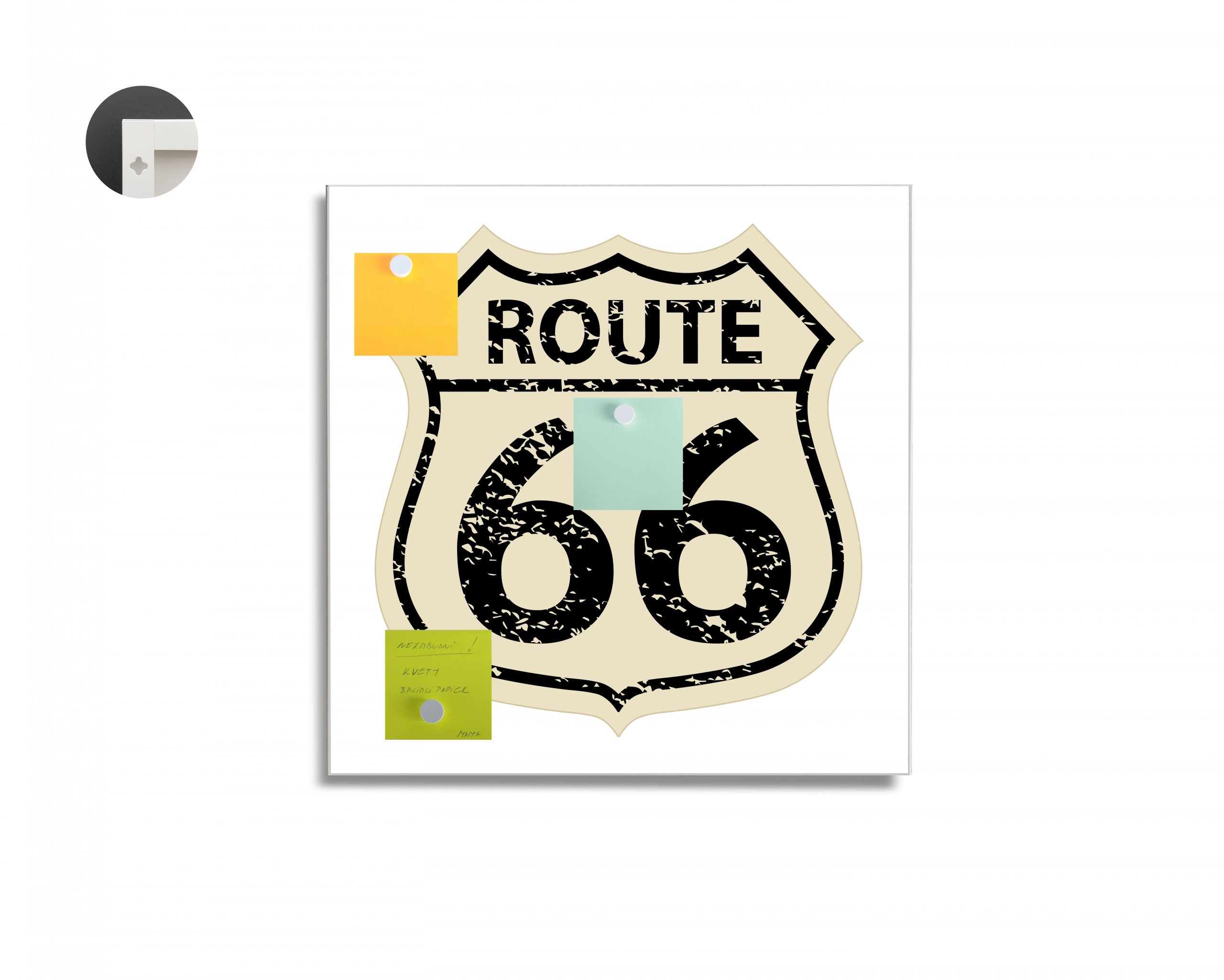 Magnetická tabuľa easy - motív Route 66