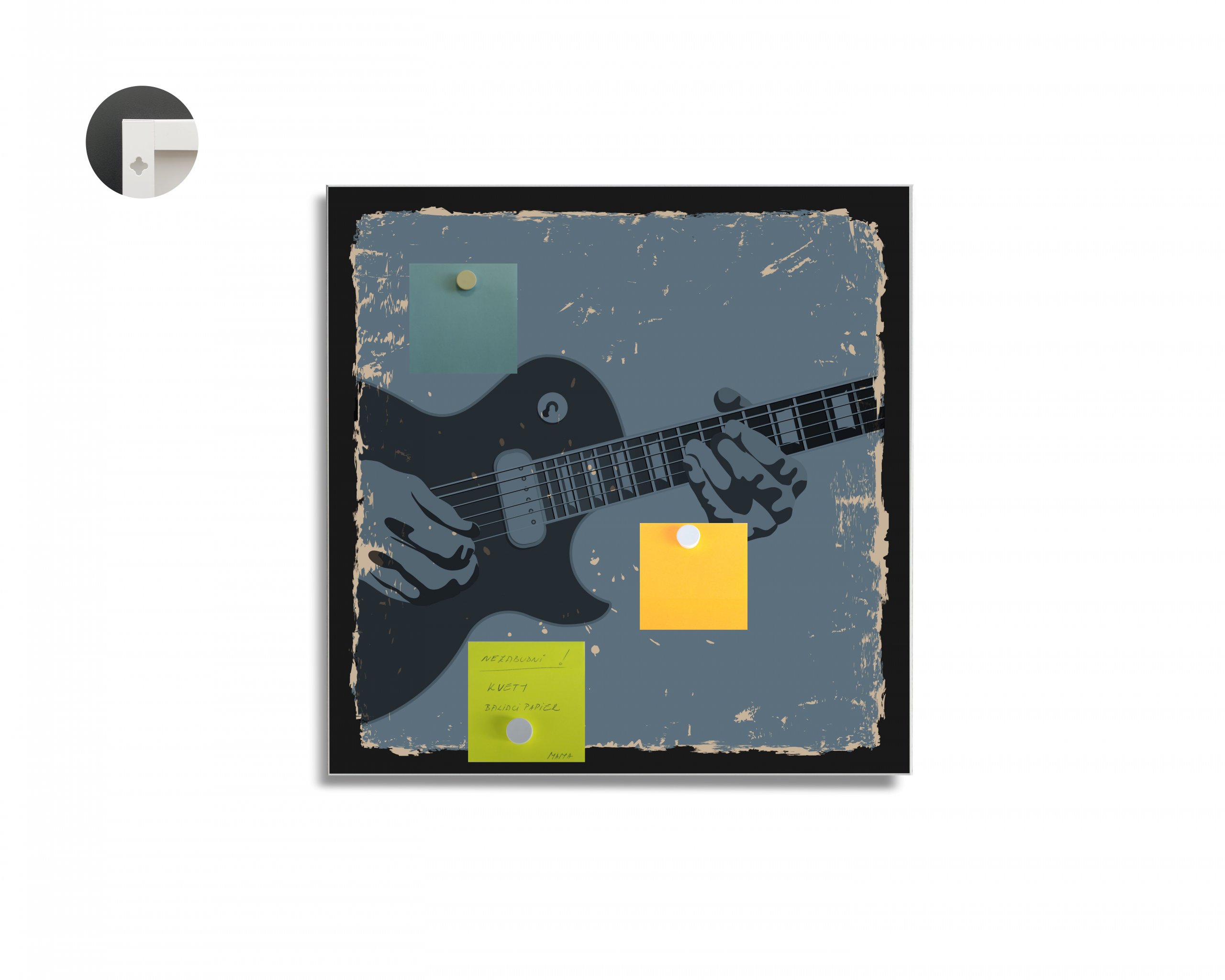 Magnetická tabuľa easy - motív gitara