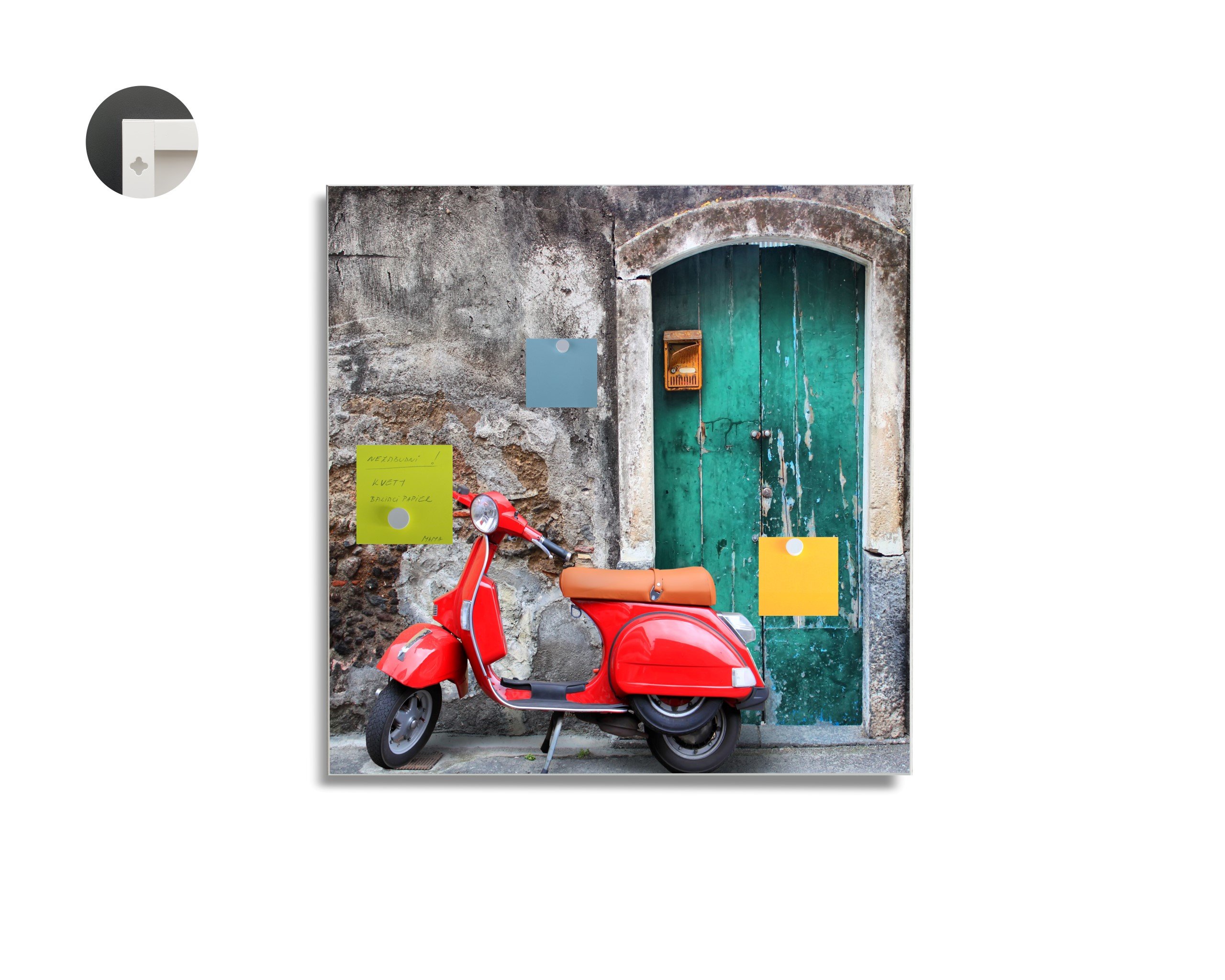 Magnetická tabuľa easy - motív moped