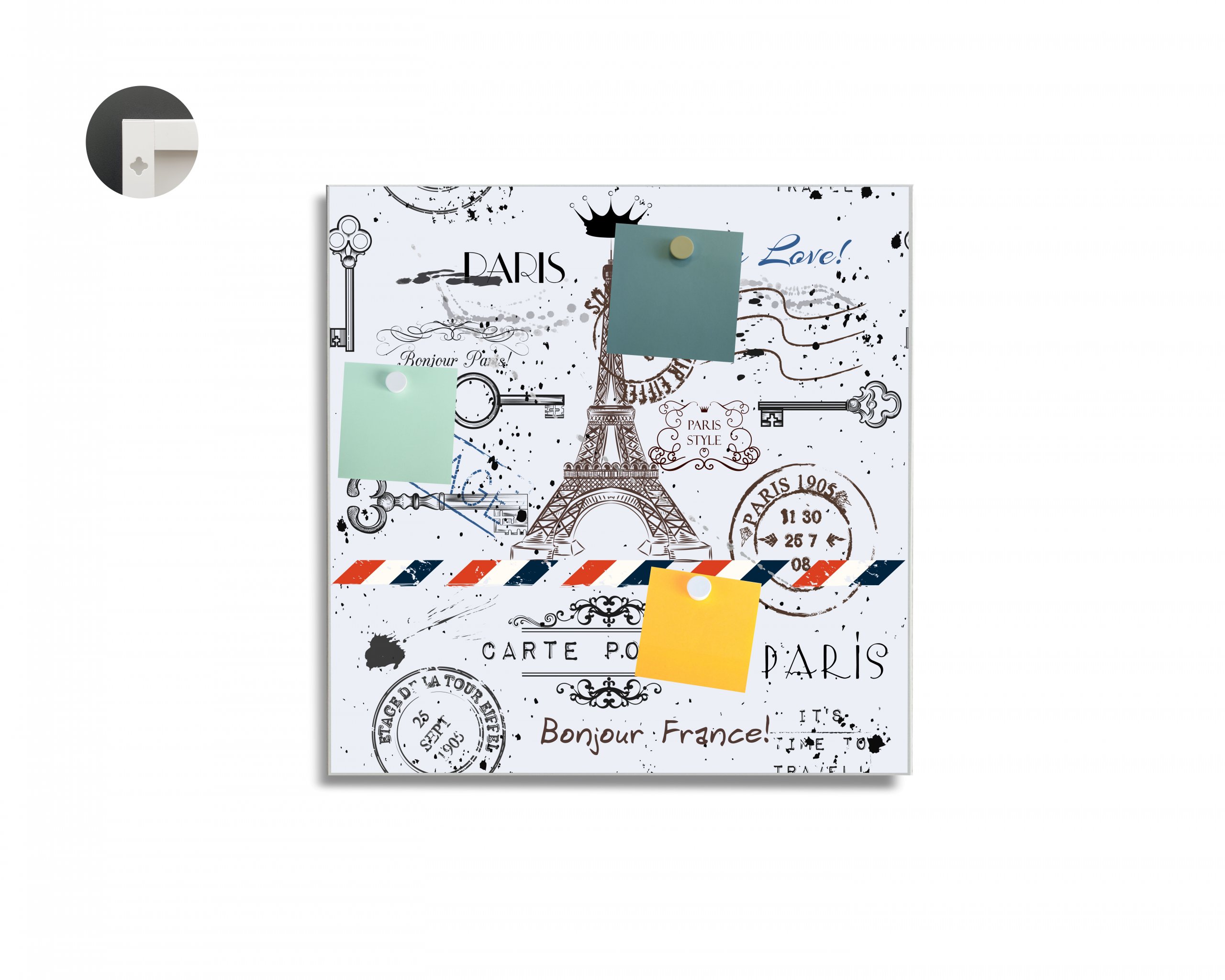 Magnetická tabuľa easy - motív Paris známka